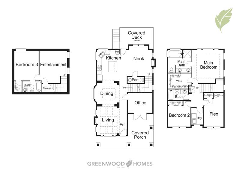 Floor Plan for Terry in Portland, Oregon by Greenwood Homes
