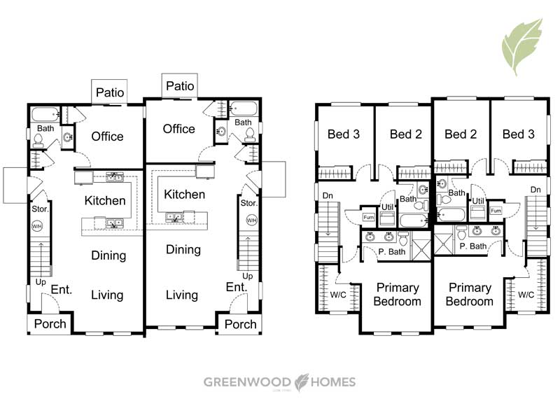Floor plan for N Allegheny in Portland, Oregon by Greenwood Homes