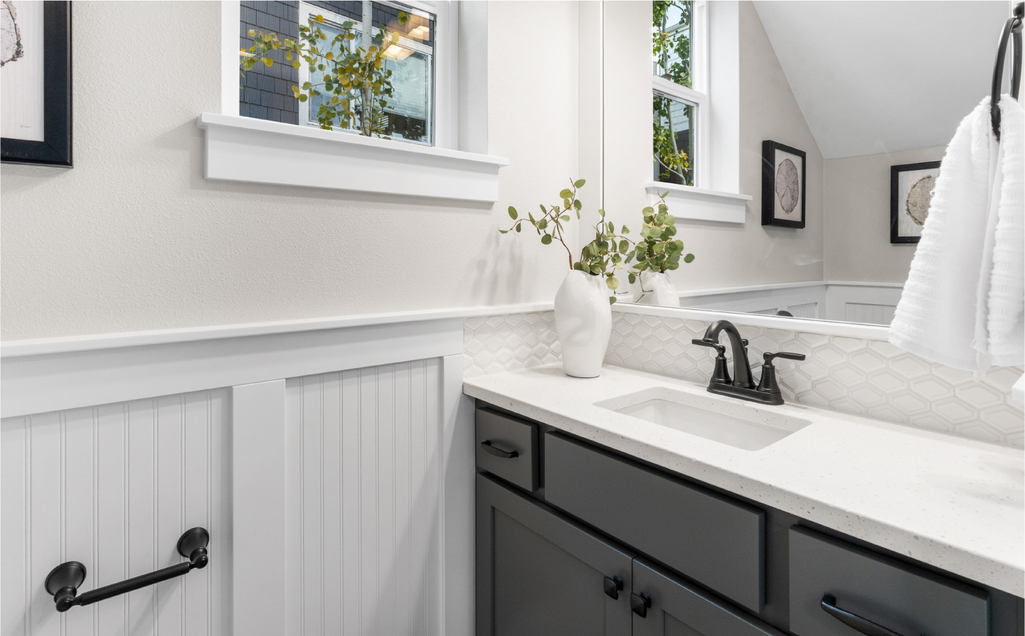 A bathroom in a Greenwood Homes house A bathroom in a Greenwood Homes house
